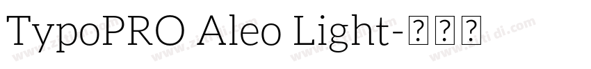TypoPRO Aleo Light字体转换
